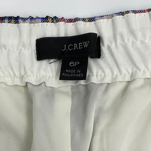 J. Crew RARE Tartan Plaid Straight Leg Stretch Flat Front High Waist Wool Pants - Picture 9 of 16